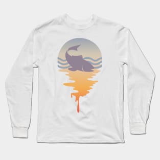 Retro Fish On An Ocean View Long Sleeve T-Shirt